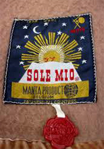 Etiket van een sole mio deken